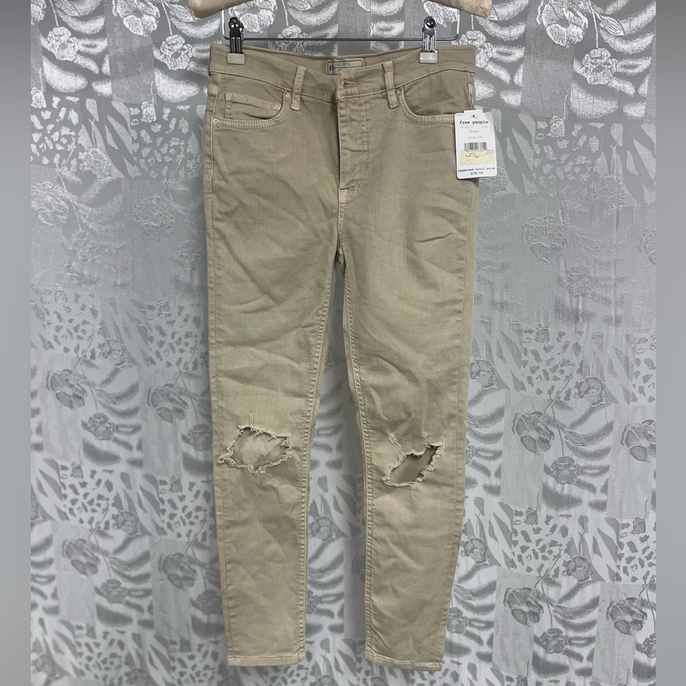 Women Free People Distressed Khakis